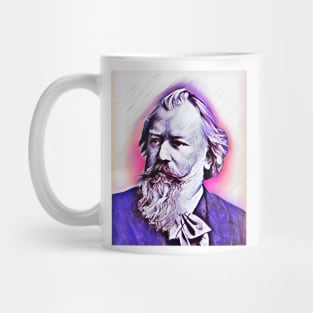 Johannes Brahms Pink Portrait | Johannes Brahms Artwork 9 Mug